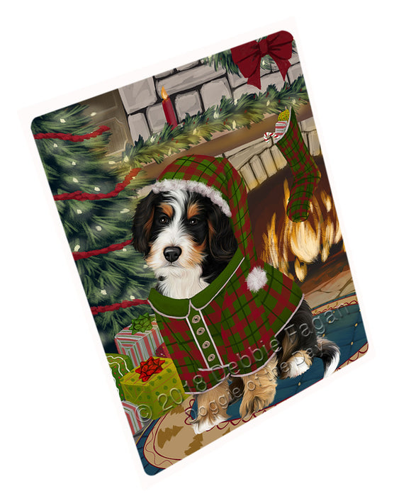The Stocking was Hung Bernedoodle Dog Magnet MAG70752 (Small 5.5" x 4.25")