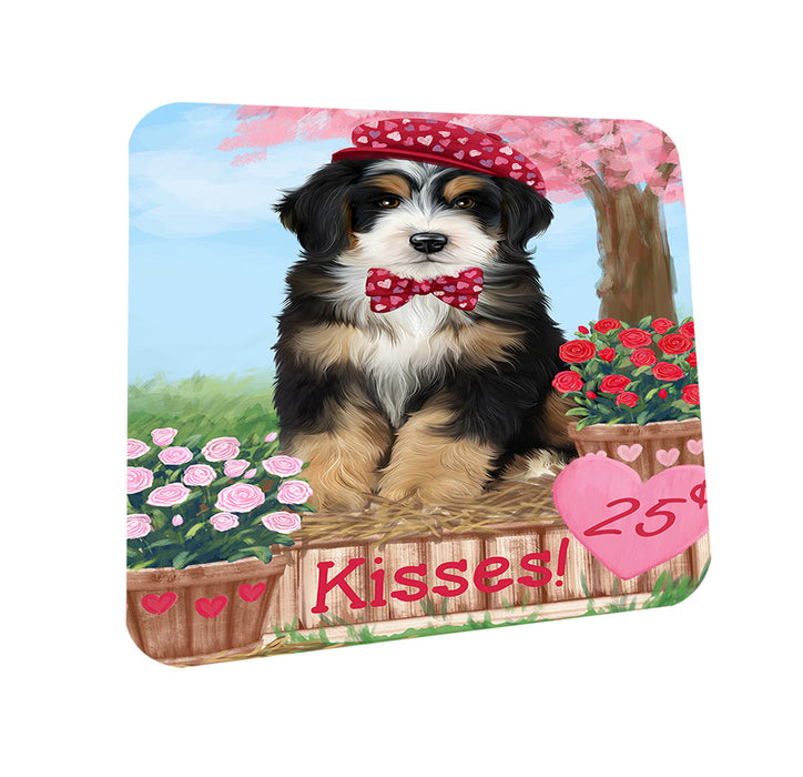 Rosie 25 Cent Kisses Bernedoodle Dog Coasters Set of 4 CST55778