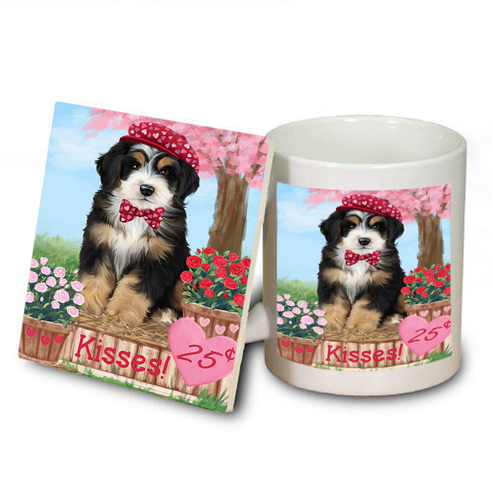 Rosie 25 Cent Kisses Bernedoodle Dog Mug and Coaster Set MUC55812