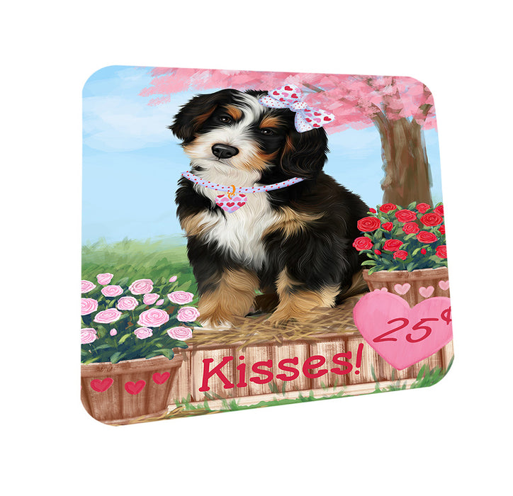 Rosie 25 Cent Kisses Bernedoodle Dog Coasters Set of 4 CST55779