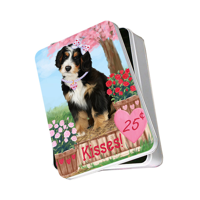 Rosie 25 Cent Kisses Bernedoodle Dog Photo Storage Tin PITN55764