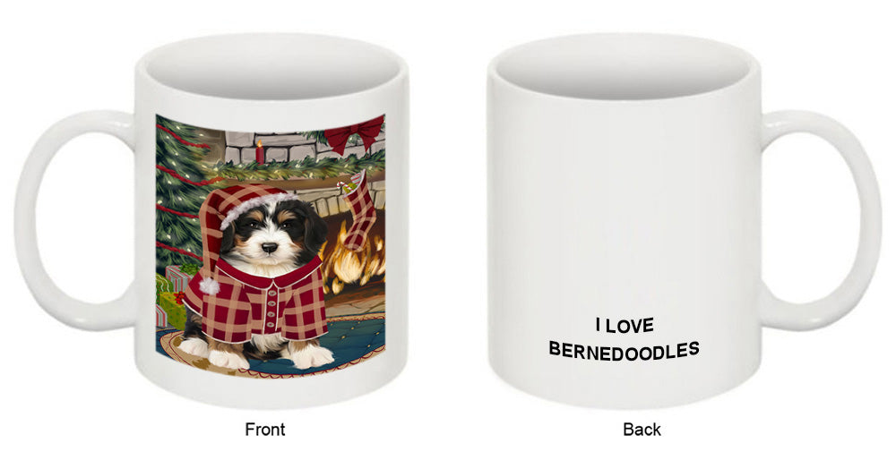 The Stocking was Hung Bernedoodle Dog Coffee Mug MUG50604