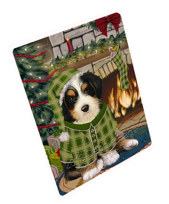 The Stocking was Hung Bernedoodle Dog Magnet MAG70758 (Small 5.5" x 4.25")