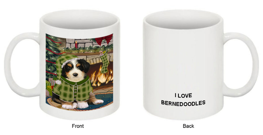 The Stocking was Hung Bernedoodle Dog Coffee Mug MUG50605