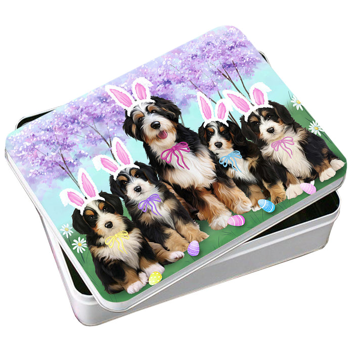 Bernedoodles Dog Easter Holiday Photo Storage Tin PITN49132