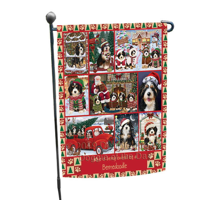 Love is Being Owned Christmas Bernedoodle Dogs Garden Flag GFLG65870