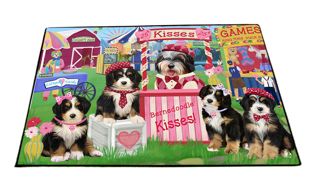 Carnival Kissing Booth Bernedoodles Dog Floormat FLMS52890