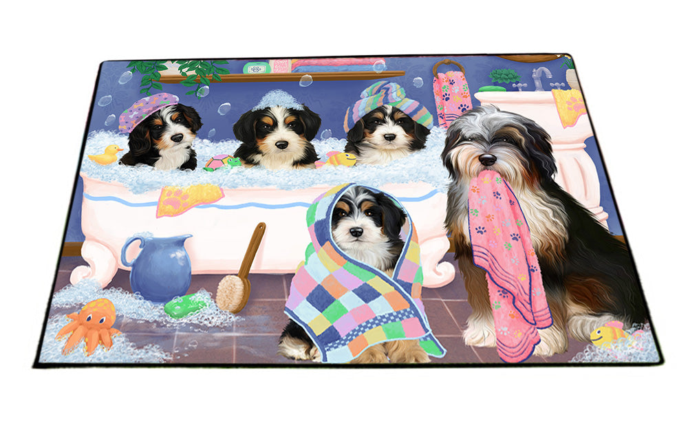 Rub A Dub Dogs In A Tub Bernedoodles Dog Floormat FLMS53472