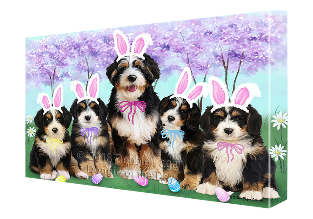 Bernedoodles Dog Easter Holiday Canvas Wall Art CVS57801
