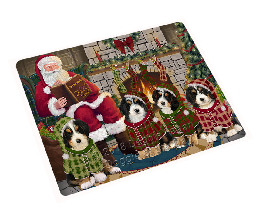 Christmas Cozy Holiday Tails Bernedoodles Dog Large Refrigerator / Dishwasher Magnet RMAG92862