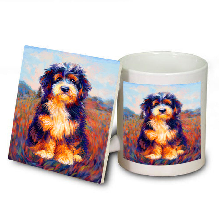 Mystic Blaze Bernedoodle Dog Mug and Coaster Set MUC53566