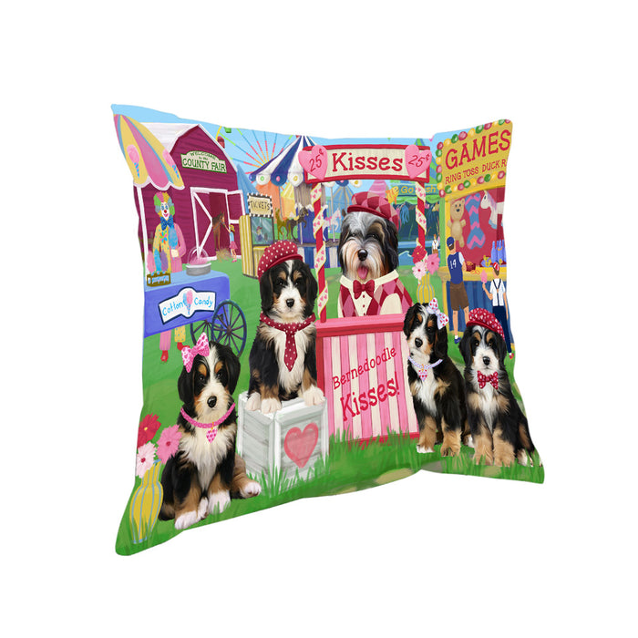 Carnival Kissing Booth Bernedoodles Dog Pillow PIL72060