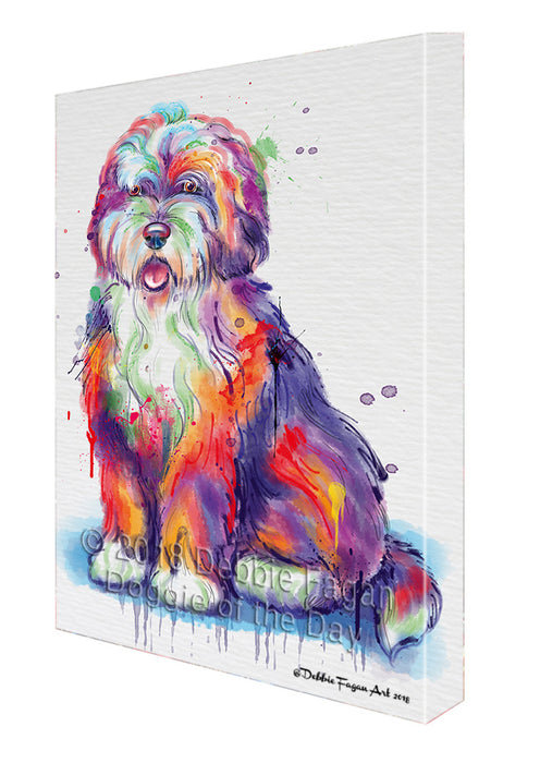 Watercolor Bernedoodle Dog Canvas Print Wall Art Décor CVS136106
