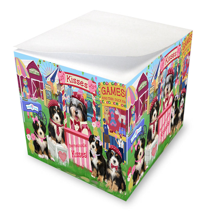 Carnival Kissing Booth Bernedoodles Dog Note Cube NOC53855
