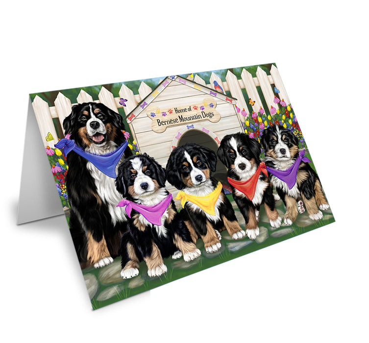 Spring Floral Bernese Mountain Dog Handmade Artwork Assorted Pets Greeting Cards and Note Cards with Envelopes for All Occasions and Holiday Seasons GCD53396