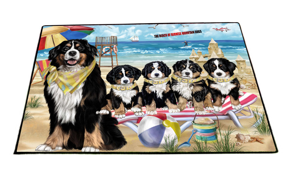 Pet Friendly Beach Bernese Mountain Dog Dogs Floormat FLMS55456