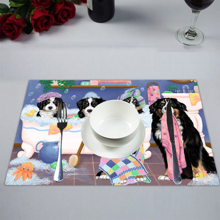 Rub A Dub Dogs In A Tub Bernese Mountain Dogs Placemat