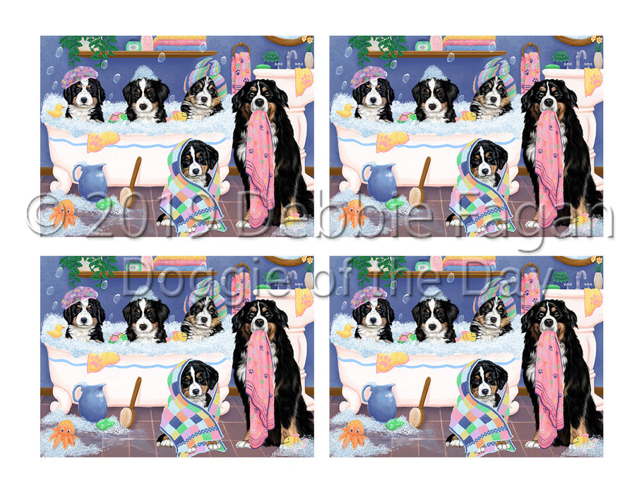 Rub A Dub Dogs In A Tub Bernese Mountain Dogs Placemat
