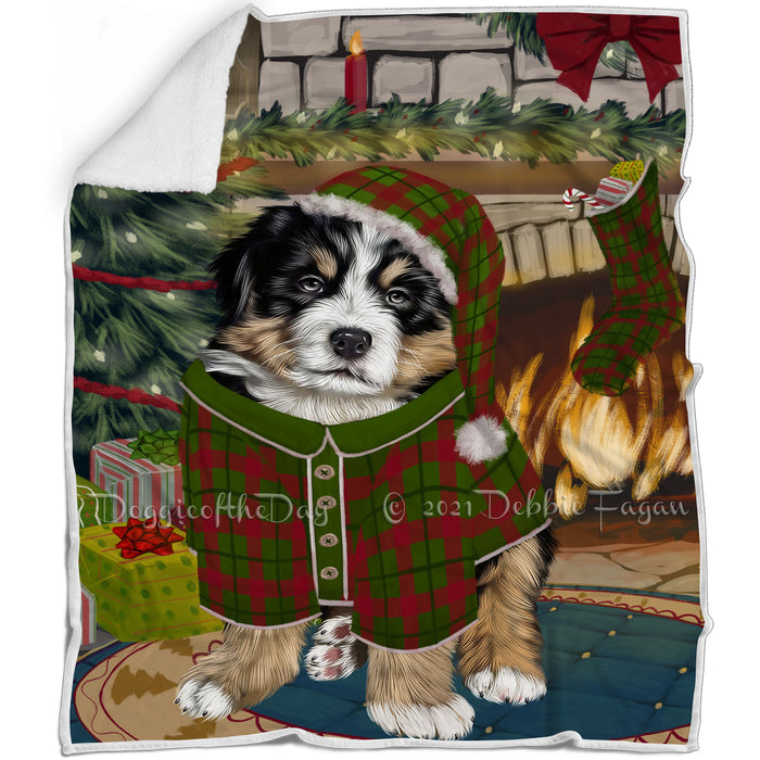 The Stocking was Hung Bernese Mountain Dog Blanket BLNKT116301
