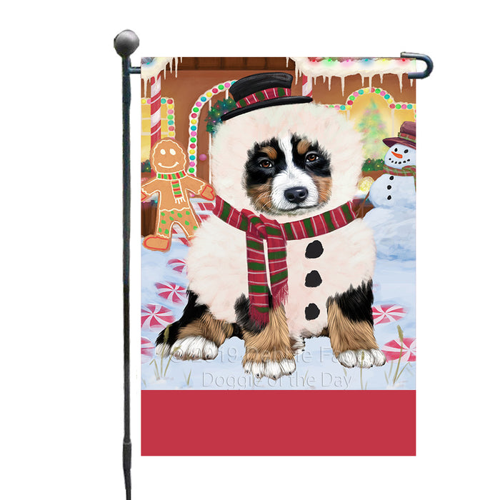 Personalized Gingerbread Candyfest Bernese Mountain Dog Custom Garden Flag GFLG63941
