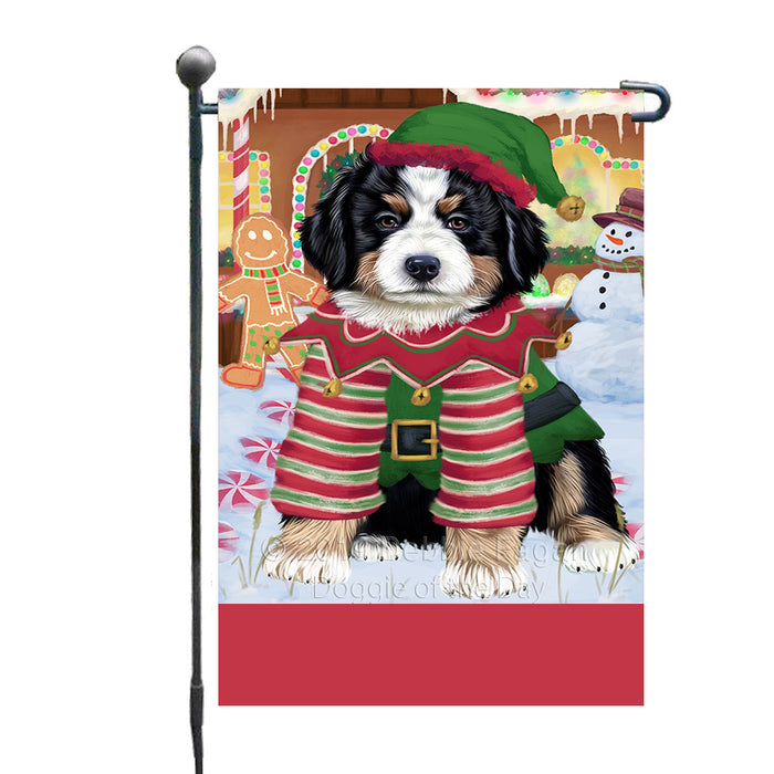 Personalized Gingerbread Candyfest Bernese Mountain Dog Custom Garden Flag GFLG63943