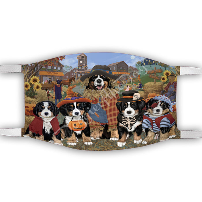 Halloween 'Round Town Bernese Mountain Dogs Face Mask FM49928
