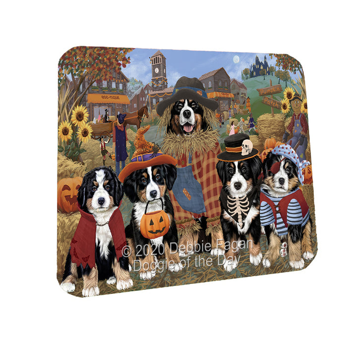 Halloween 'Round Town Bernese Mountain Dogs Coasters Set of 4 CSTA57911