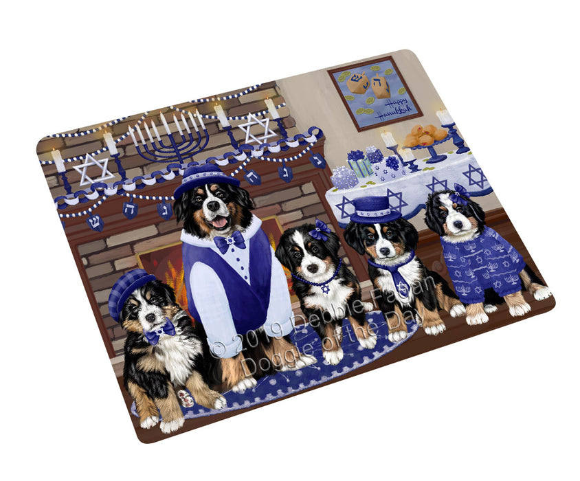 Happy Hanukkah Family and Happy Hanukkah Both Bernese Mountain Dogs Magnet MAG77581 (Small 5.5" x 4.25")