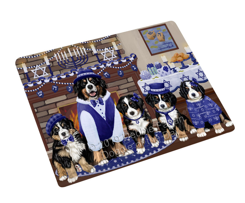 Happy Hanukkah Family and Happy Hanukkah Both Bernese Mountain Dogs Cutting Board C77581