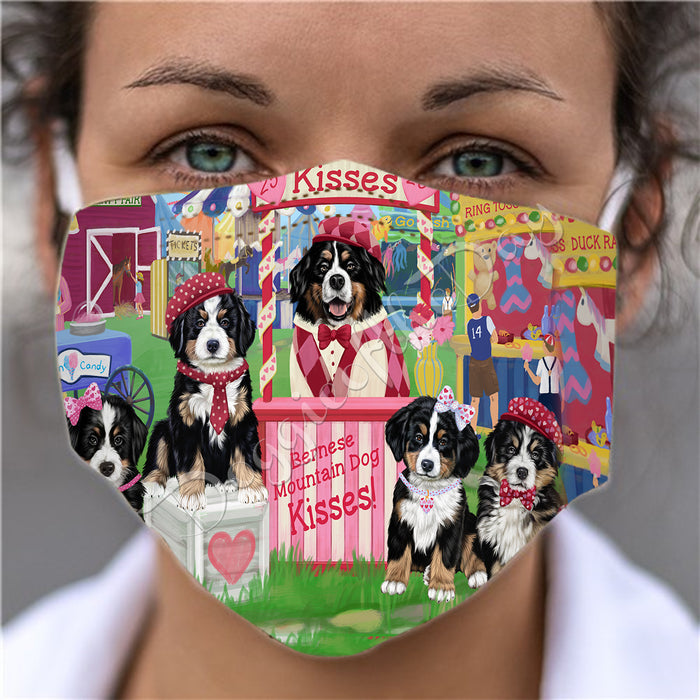 Carnival Kissing Booth Bernese Mountain Dogs Face Mask FM48019