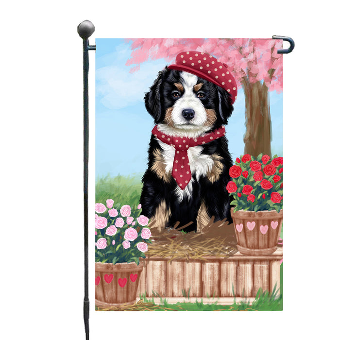 Personalized Rosie 25 Cent Kisses Bernese Mountain Dog Custom Garden Flag GFLG64648