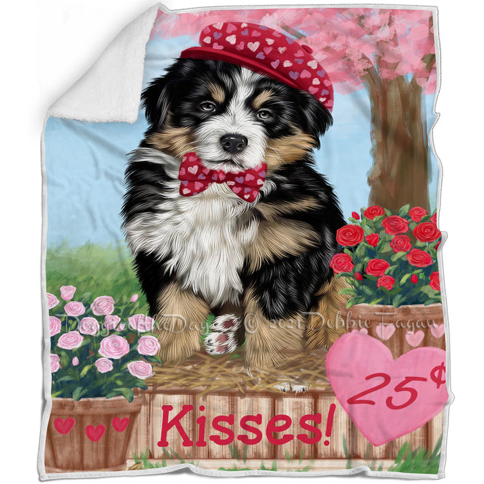 Rosie 25 Cent Kisses Bernese Mountain Dog Blanket BLNKT121836
