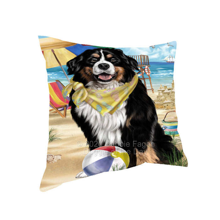 Pet Friendly Beach Bernese Mountain Dog Dog Pillow with Top Quality High-Resolution Images - Ultra Soft Pet Pillows for Sleeping - Reversible & Comfort - Ideal Gift for Dog Lover - Cushion for Sofa Couch Bed - 100% Polyester, PILA91591
