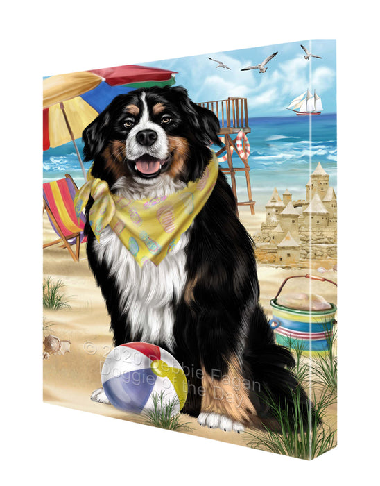 Pet Friendly Beach Bernese Mountain Dog Dog Canvas Wall Art - Premium Quality Ready to Hang Room Decor Wall Art Canvas - Unique Animal Printed Digital Painting for Decoration CVS130