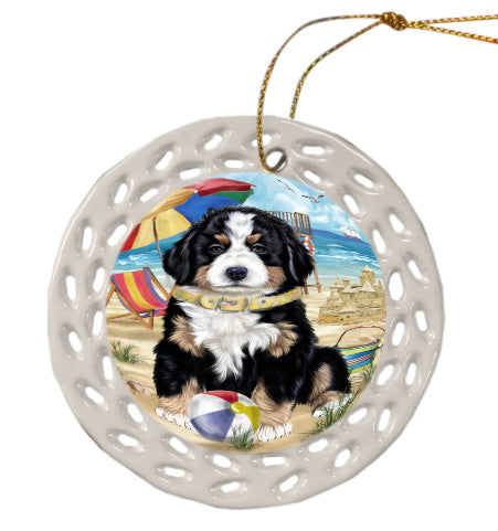 Pet Friendly Beach Bernese Mountain Dog Dog Doily Ornament DPOR58537