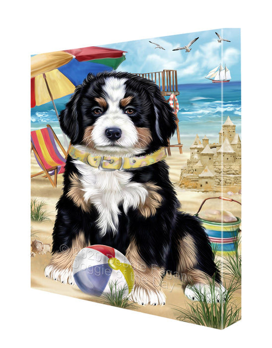 Pet Friendly Beach Bernese Mountain Dog Dog Canvas Wall Art - Premium Quality Ready to Hang Room Decor Wall Art Canvas - Unique Animal Printed Digital Painting for Decoration CVS131