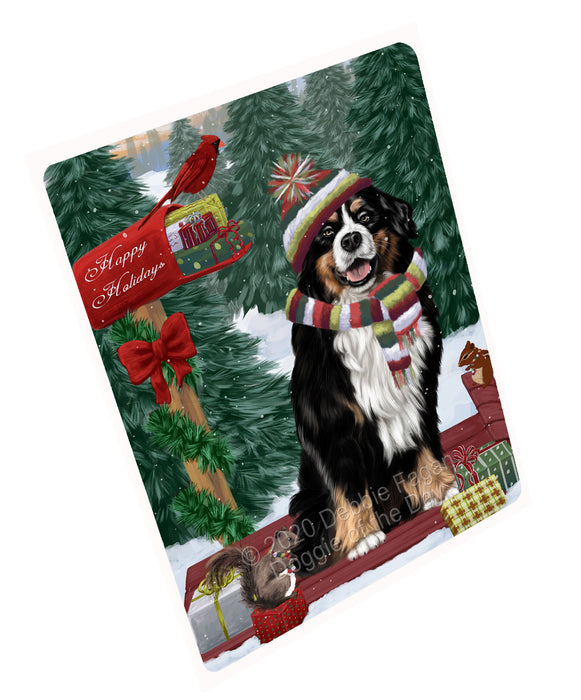 Christmas Woodland Sled Bernese Mountain Dog Cutting Board - For Kitchen - Scratch & Stain Resistant - Designed To Stay In Place - Easy To Clean By Hand - Perfect for Chopping Meats, Vegetables, CA83782