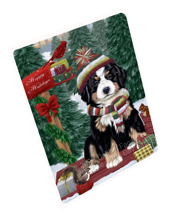 Christmas Woodland Sled Bernese Mountain Dog Cutting Board - For Kitchen - Scratch & Stain Resistant - Designed To Stay In Place - Easy To Clean By Hand - Perfect for Chopping Meats, Vegetables, CA83784