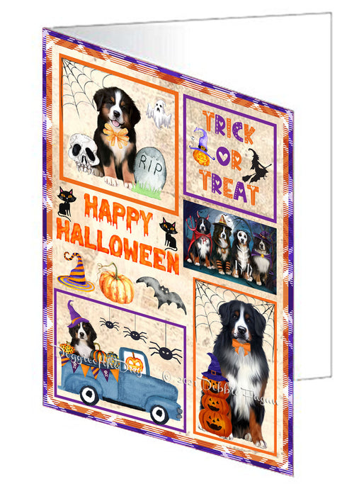 Happy Halloween Trick or Treat Bichon Frise Dogs Handmade Artwork Assorted Pets Greeting Cards and Note Cards with Envelopes for All Occasions and Holiday Seasons GCD76418