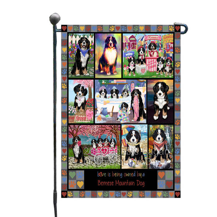 Love is Being Owned Bernese Mountain Dog Grey Garden Flag GFLG65386