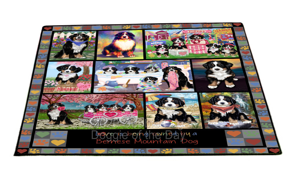 Love is Being Owned Bernese Mountain Dog Grey Floormat FLMS55258