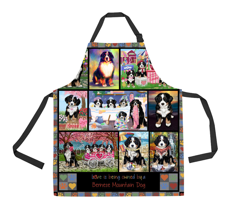 Love is Being Owned Bernese Mountain Dog Grey Apron