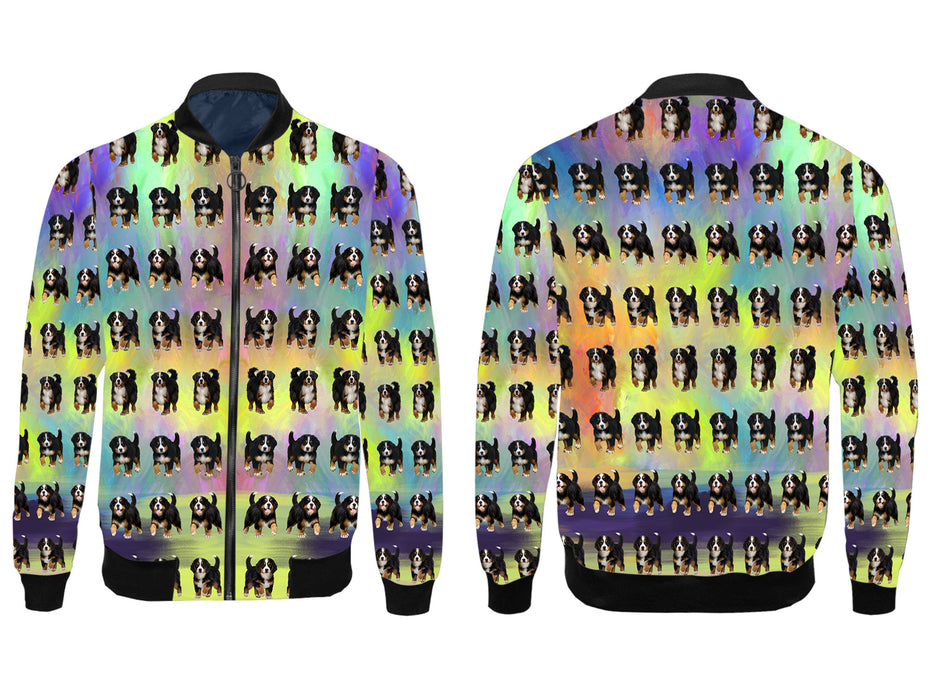 Paradise Wave Bernese Mountain Dogs All Over Print Wome's Jacket
