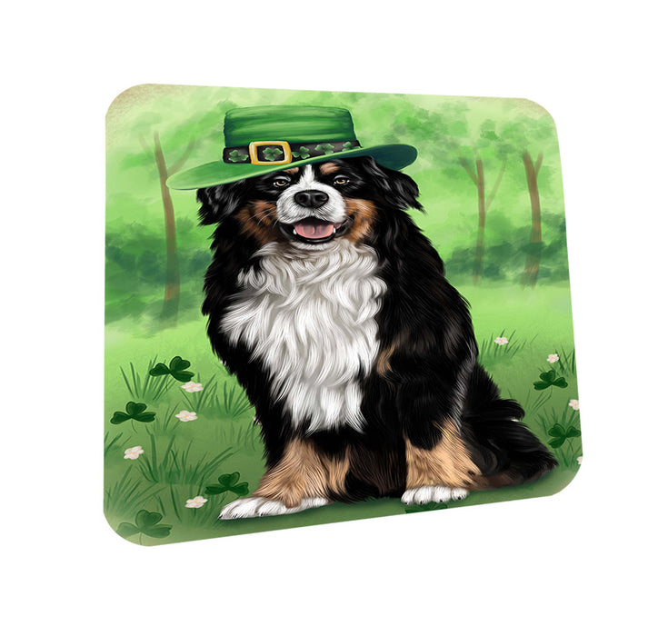 St. Patricks Day Irish Portrait Bernese Mountain Dog Coasters Set of 4 CST49280