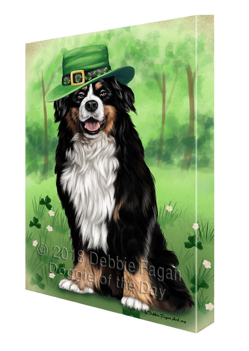 St. Patricks Day Irish Portrait Bernese Mountain Dog Canvas Wall Art CVS58782