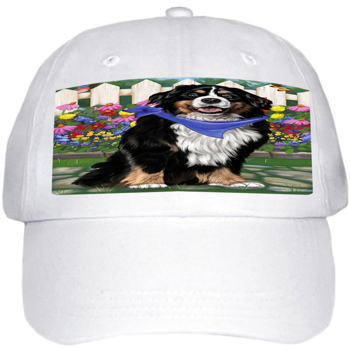 Spring Floral Bernese Mountain Dog Ball Hat Cap HAT53100