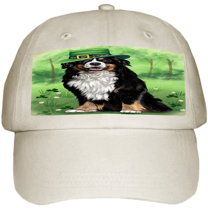 St. Patricks Day Irish Portrait Bernese Mountain Dog Ball Hat Cap HAT51696