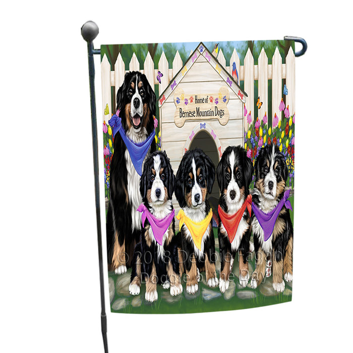 Spring Dog House Bernese Mountain Dogs Garden Flag GFLG49619