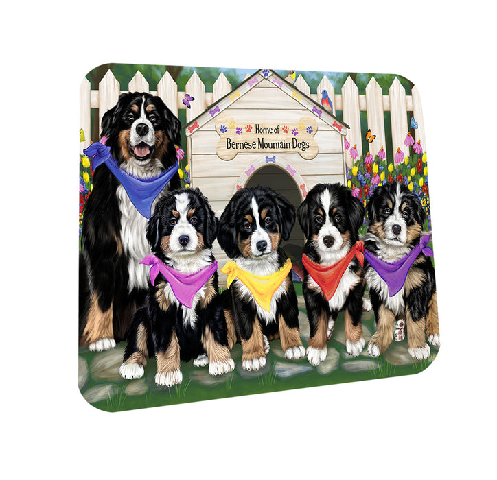 Spring Dog House Bernese Mountain Dogs Coasters Set of 4 CST49749
