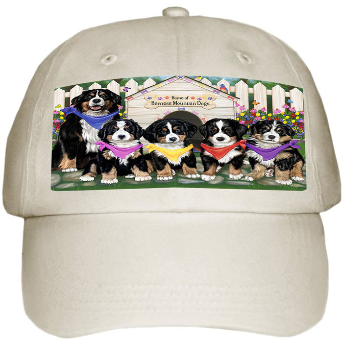 Spring Dog House Bernese Mountain Dogs Ball Hat Cap HAT53103